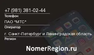 Кто звонил с 9813810244 - регион и оператор